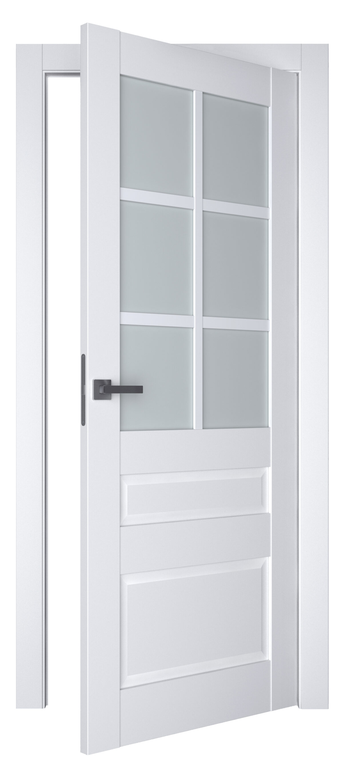 A0-Neoclassico 607 Fehér laminált beltéri ajtó szatén üveggel - Image 2 A0-Neoclassico 607 Fehér laminált beltéri ajtó szatén üveggel - A0 Neoclassico 607 White laminalt belteri ajto open 1200x2725