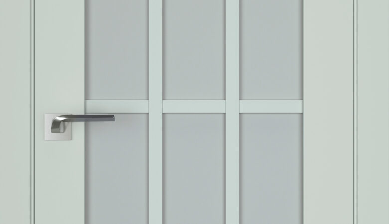 A-NeoSoft 603 Oliva laminált beltéri ajtó szatén üveggel