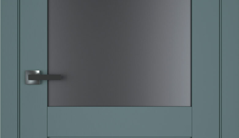 A1-Neo-Soft 608 Malahit laminált beltéri ajtó szatén üveggel