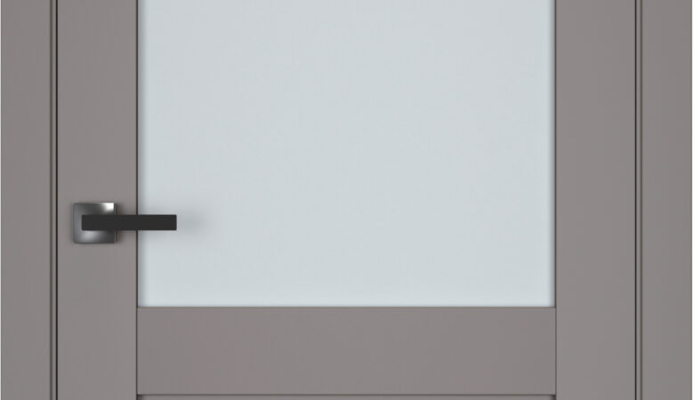 A1-Neo-Soft 608 Oniksz laminált beltéri ajtó szatén üveggel