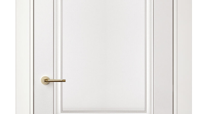 A0-Neoclassico 402 Magnólia laminált beltéri ajtó szatén üveggel