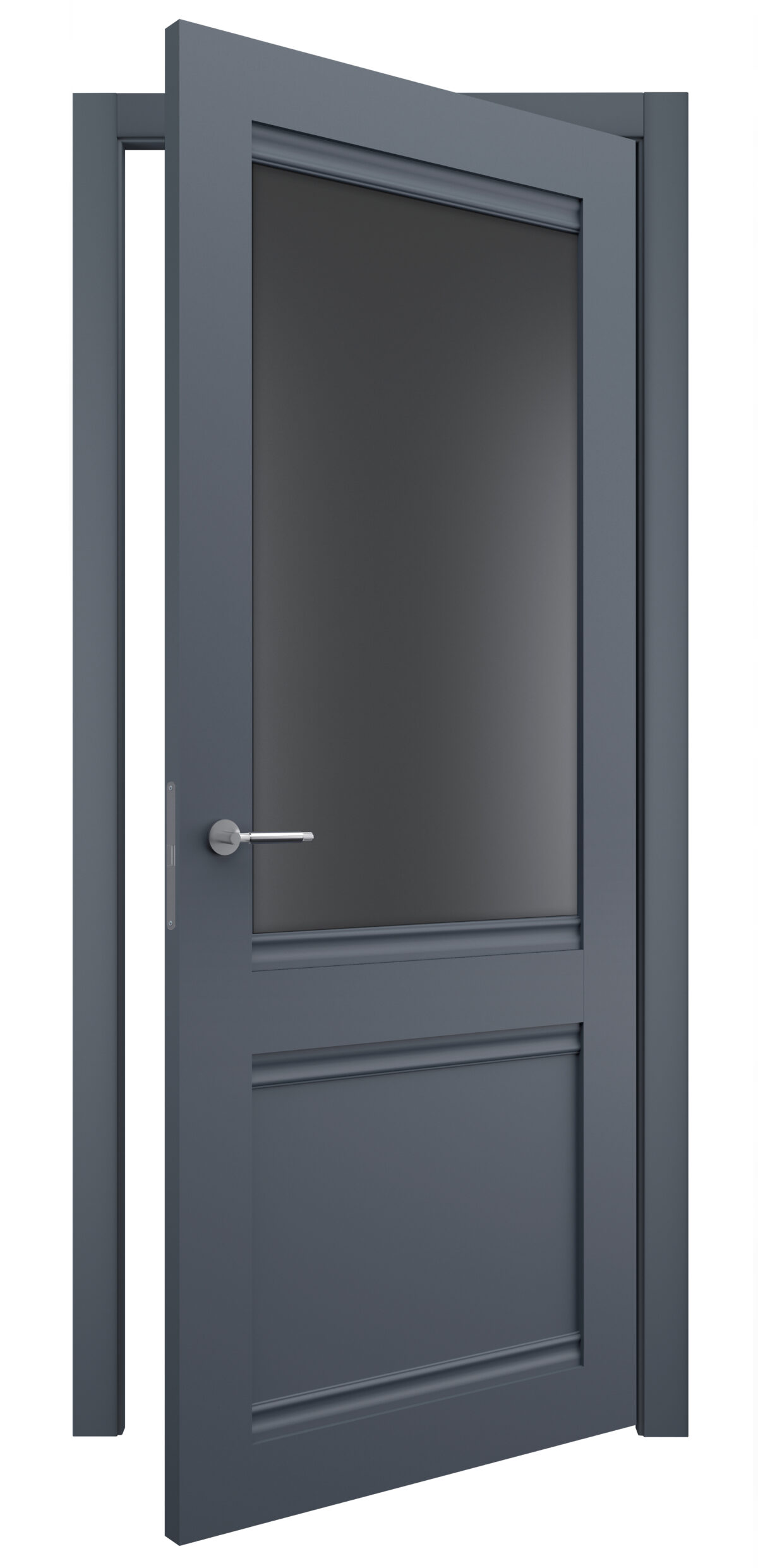A0-Neoclassico 404 Antracit laminált beltéri ajtó szatén üveggel - Image 2 A0-Neoclassico 404 Antracit laminált beltéri ajtó szatén üveggel - A0 Neoclassico 404 Antracit laminalt belteri ajto uveges open 1200x2482