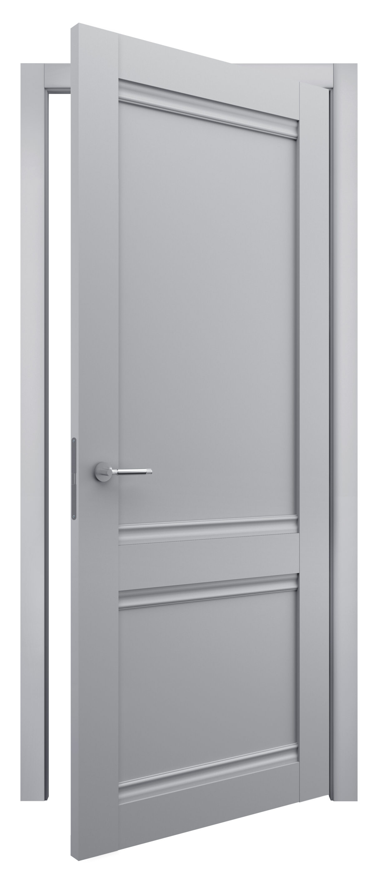 A0-Neoclassico 404 Szürke laminált beltéri ajtó tömör - Image 2 A0-Neoclassico 404 Szürke laminált beltéri ajtó tömör - A0 Neoclassico 404 Light Grey laminalt belteri ajto tomor open 1200x2797
