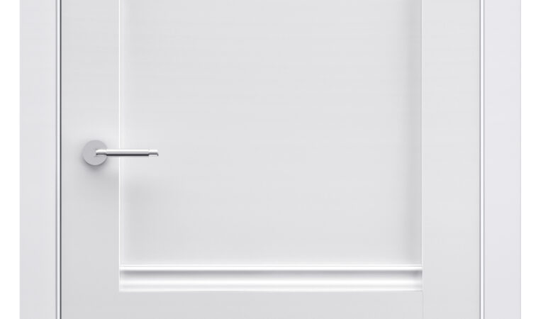 A0-Neoclassico 404 Fehér laminált beltéri ajtó tömör