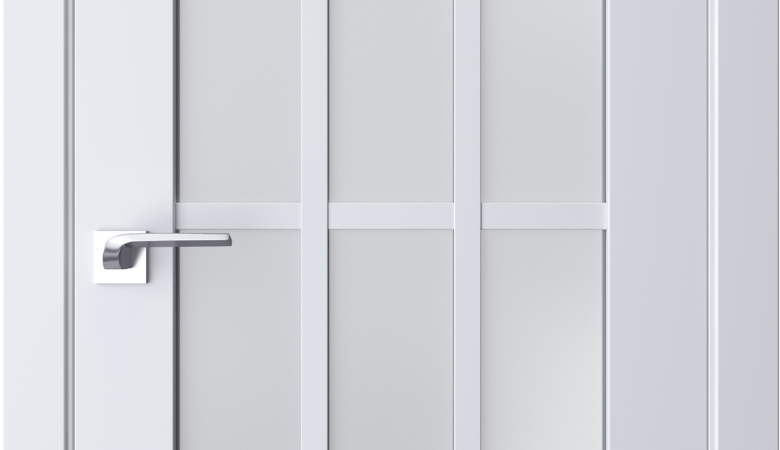 A0-Neoclassico 603 Fehér laminált beltéri ajtó szatén üveggel