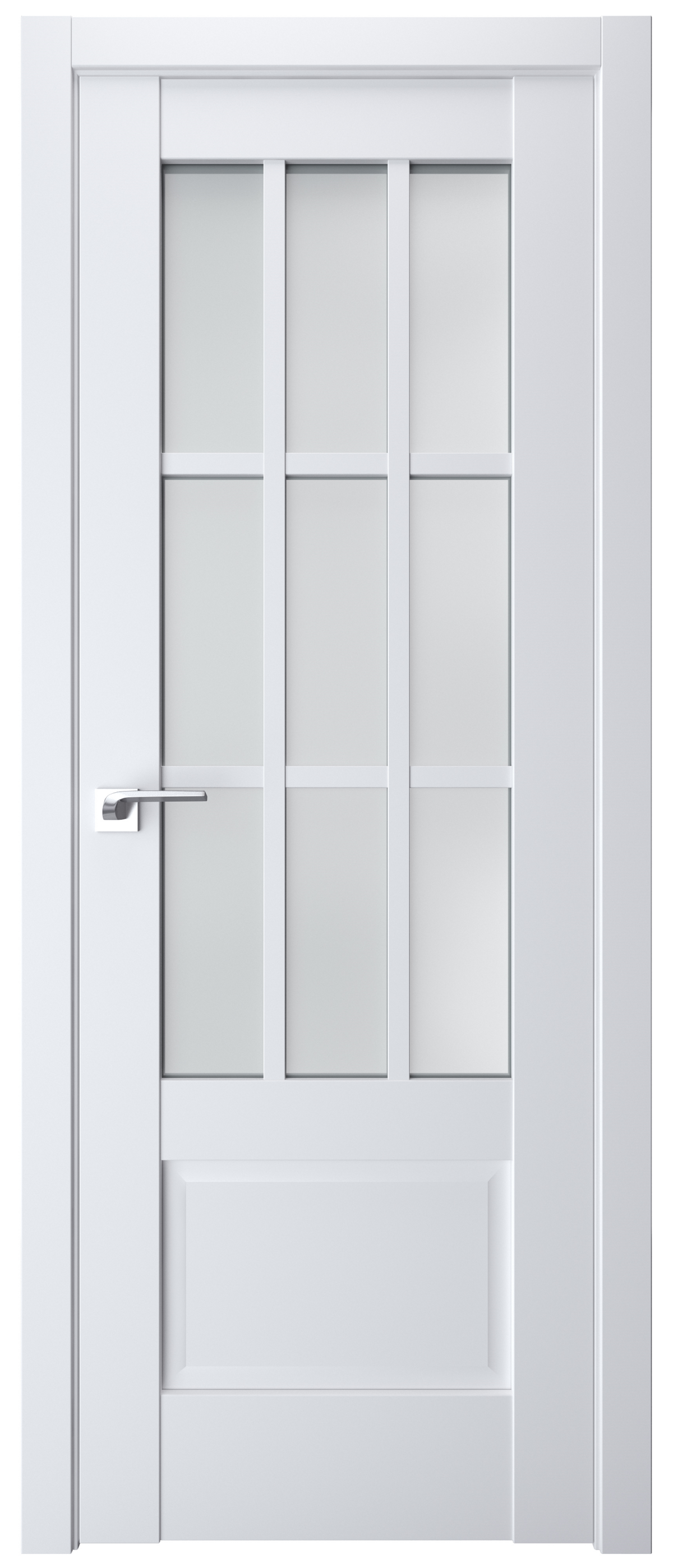 A0-Neoclassico 604 Fehér laminált beltéri ajtó szatén üveggel A0-Neoclassico 604 Fehér laminált beltéri ajtó szatén üveggel - A0 Neoclassico 604 White laminalt belteri ajto uveges 1200x2797