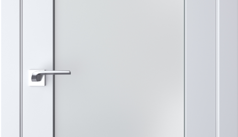 A0-Neoclassico 606 Fehér laminált beltéri ajtó szatén üveggel