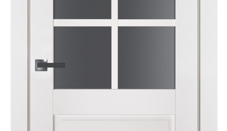A0-Neoclassico 607 Magnólia laminált beltéri ajtó szatén üveggel