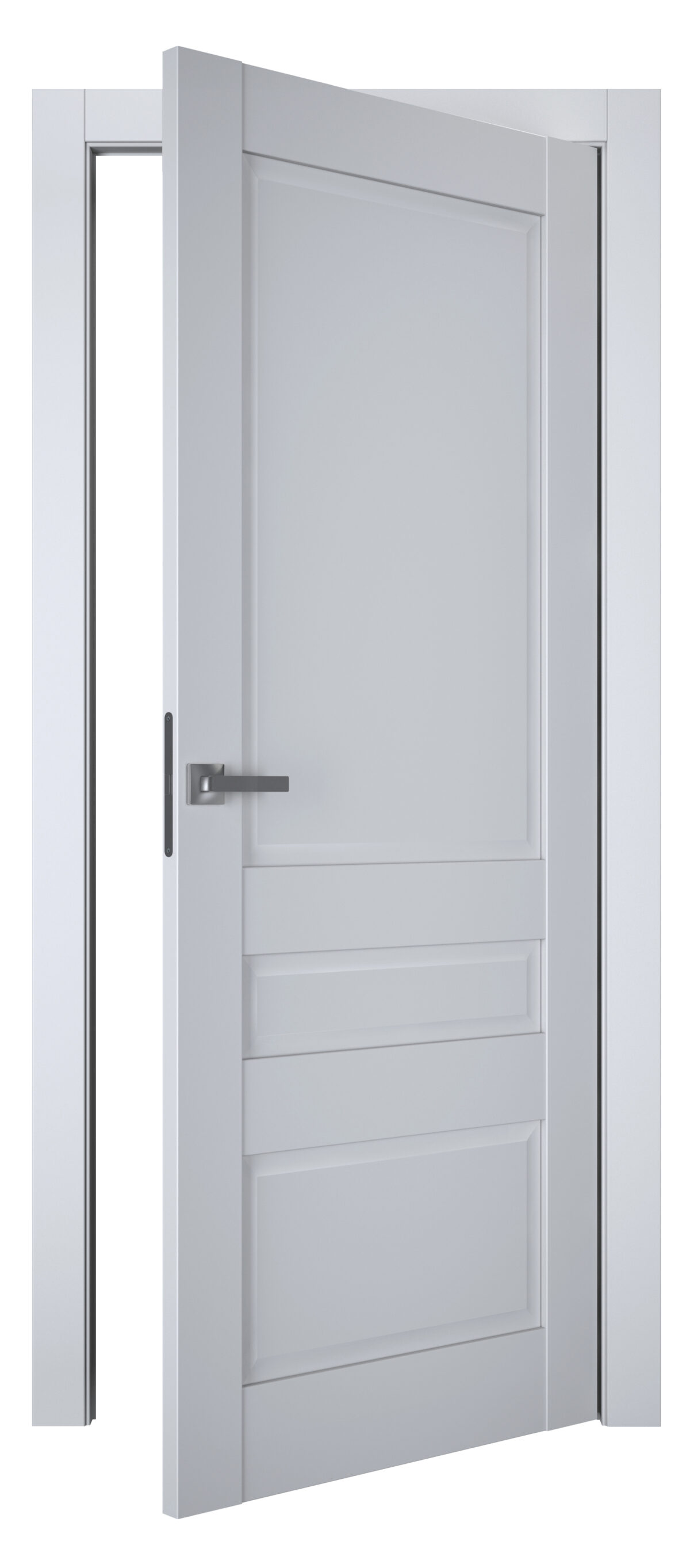 A0-Neoclassico 608 Szürke laminált beltéri ajtó tömör - Image 2 A0-Neoclassico 608 Szürke laminált beltéri ajtó tömör - A0 Neoclassico 608 Light Grey laminalt belteri ajto tomor open 1200x2725