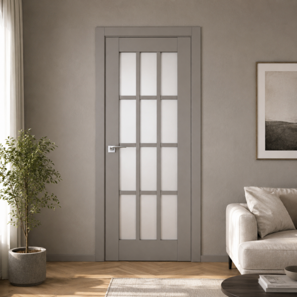 A1-Neo-Soft 603 Oniksz laminált beltéri ajtó szatén üveggel