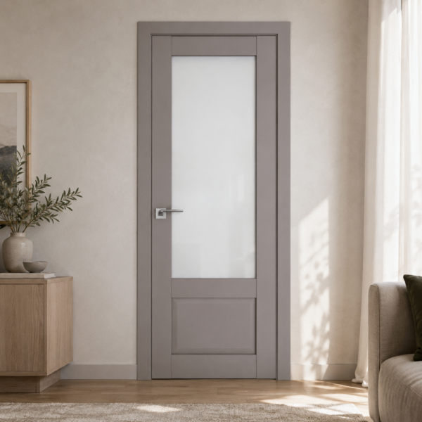A1-Neo-Soft 606 Oniksz laminált beltéri ajtó szatén üveggel