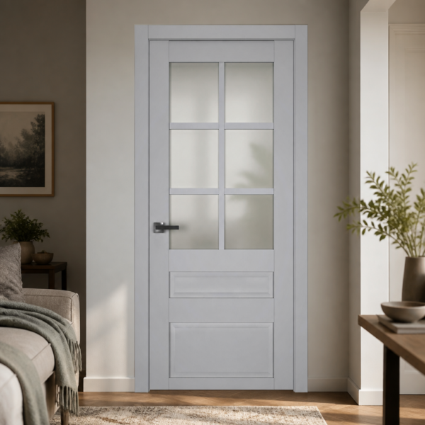 A0-Neoclassico 607 Szürke laminált beltéri ajtó szatén üveggel - A0 Neoclassico 607 Light Grey laminalt belteri ajto scaled 1 600x600 A0-Neoclassico 607 Antracit laminált beltéri ajtó szatén üveggel - A0 Neoclassico 607 Light Grey laminalt belteri ajto scaled 1 600x600