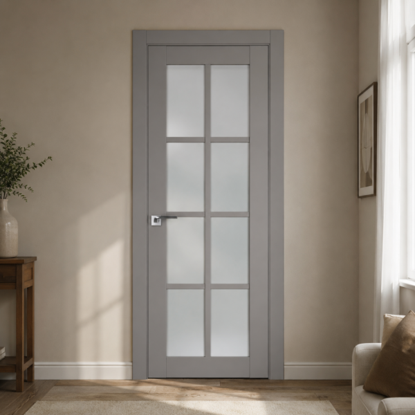 A1-Neo-Soft 601 Oniksz laminált beltéri ajtó szatén üveggel