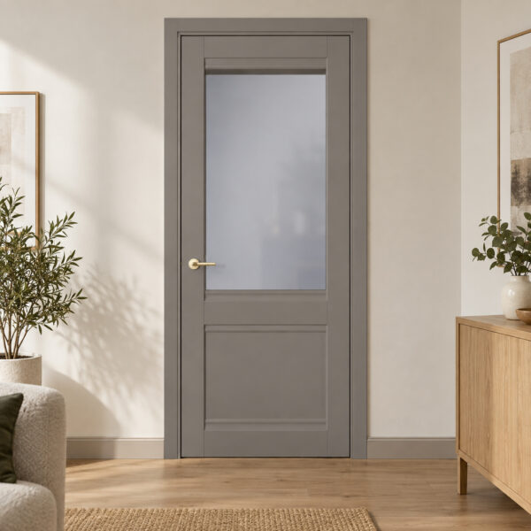 A1-Neo-Soft 404 Oniksz laminált beltéri ajtó szatén üveggel